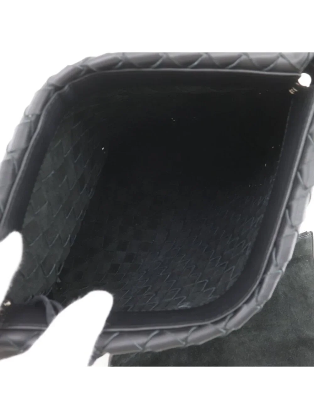 Bottega Veneta Classic Hydrology Intrecciato Leather Black Clutch